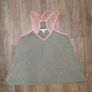 Olive & Coral Colored Tank